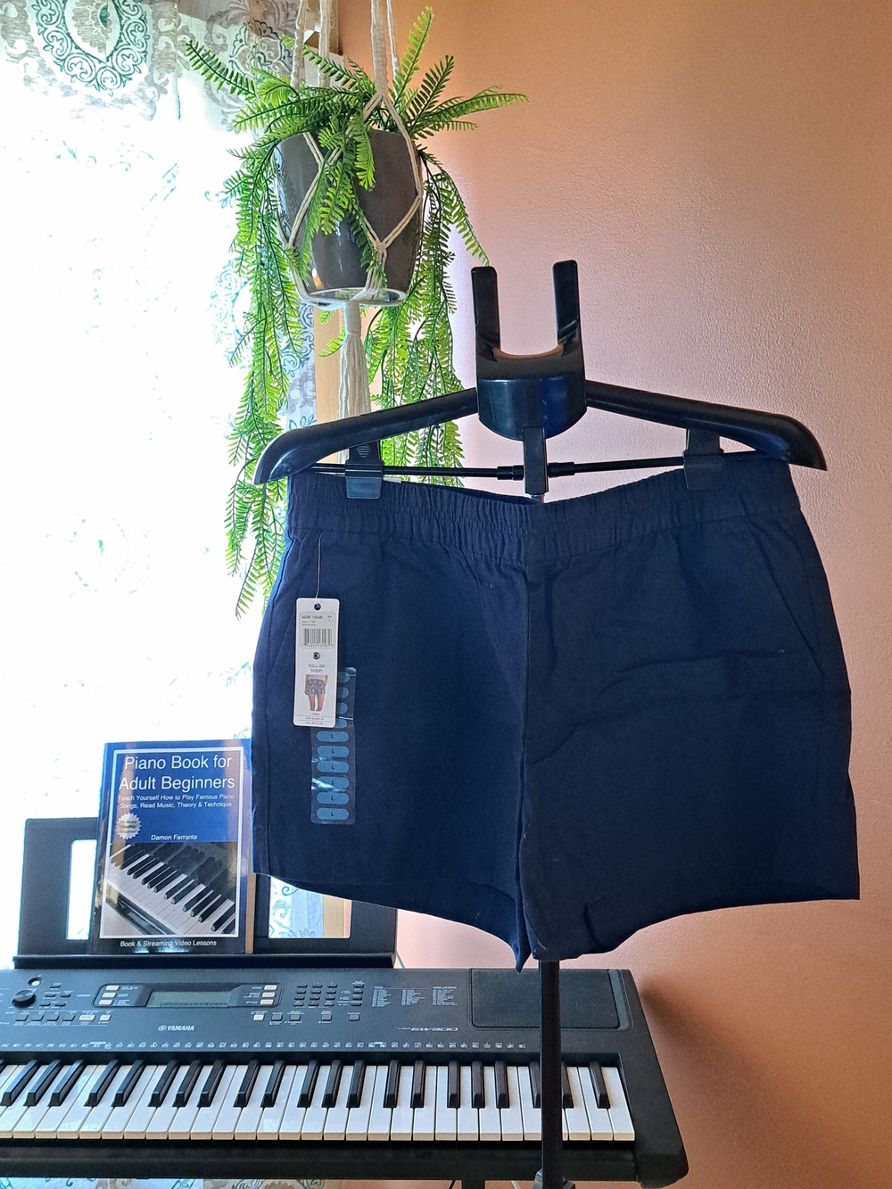 Classic Navy Bermudas with Elastic Waist